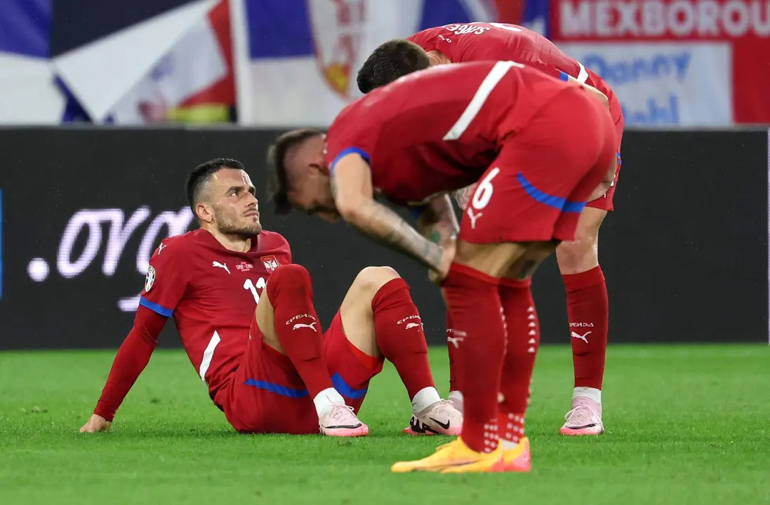 Filip Kostic, futbolista de la selecci&oacute;n serbia en Gelsenkirchen,Alemania. EFE/EPA/CHRISTOPHER NEUNDORF