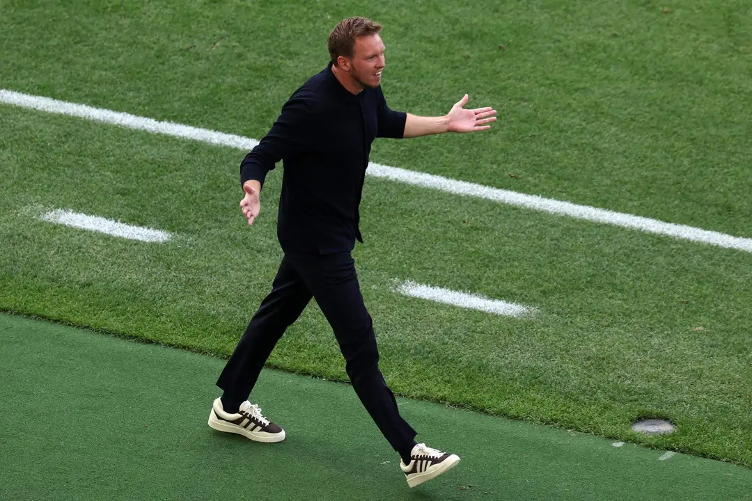 Julian Nagelsmann, seleccionador alem&aacute;n, durante el partido ante Hungr&iacute;a de la Eurocopa 2024. EFE/EPA/MOHAMED MESSARA