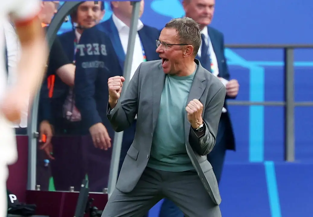 El seleccionador de Austria Ralf Rangnick en Berl&iacute;n, Alemania. EFE/EPA/HANNIBAL HANSCHKE